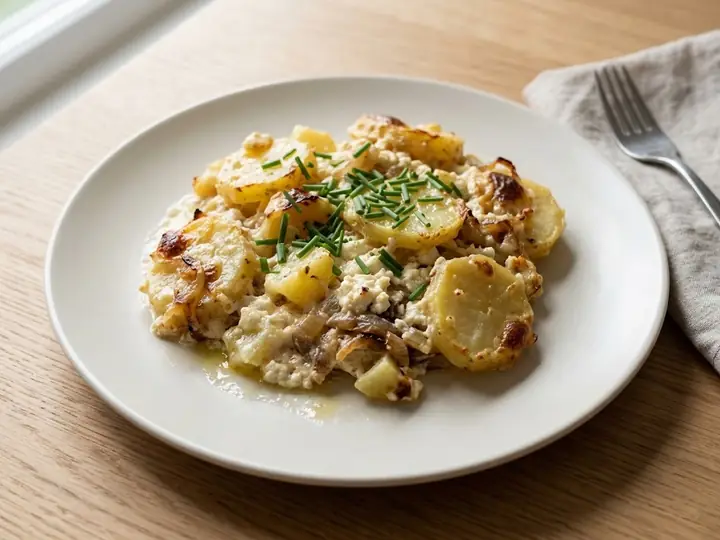 Polish-Style Potato & Curd Cheese Bake