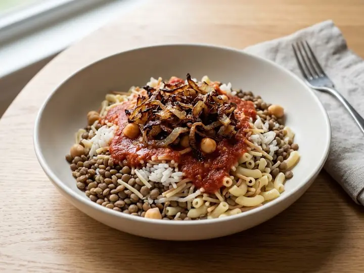 Egyptian-Style Koshari Bowl
