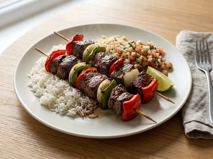 Brazilian-Style Beef & Pepper Skewers