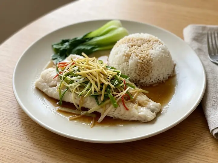 Chinese-Style Steamed Fish with Ginger