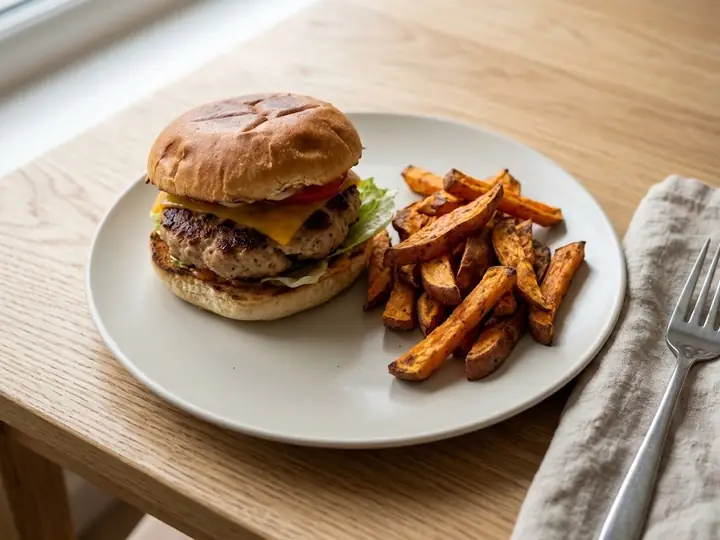 American Diner-Style Turkey Burger