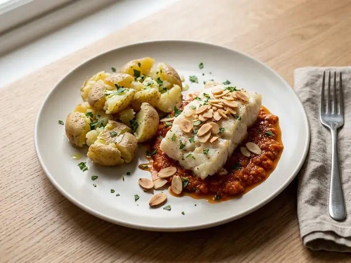 Spanish-Style Baked Cod with Romesco