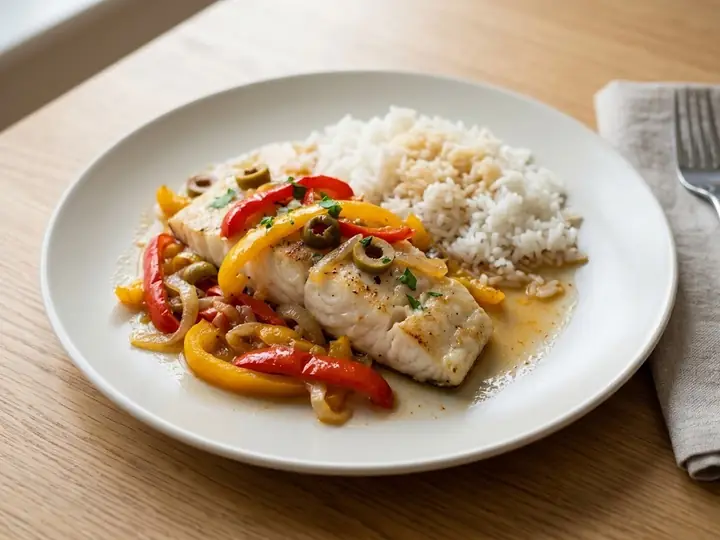 Portuguese-Style Baked Fish with Peppers
