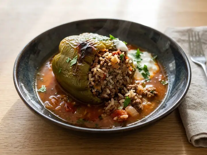Armenian-Style Stuffed Pepper Bowl