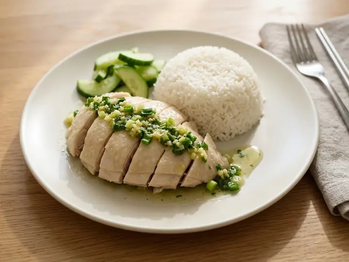 Cantonese White-Cut Chicken with Ginger-Scallion Oil