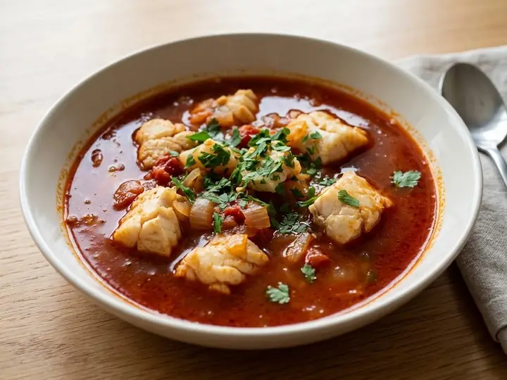 Hungarian-Style Paprika Fish Soup (Halászlé)