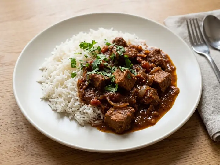 Goan Pork Vindaloo with Rice