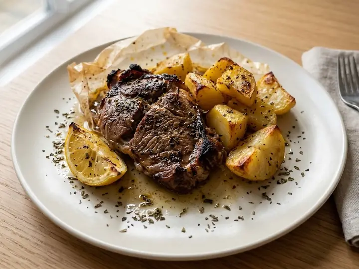Cypriot Kleftiko-Style Lamb with Lemon and Oregano