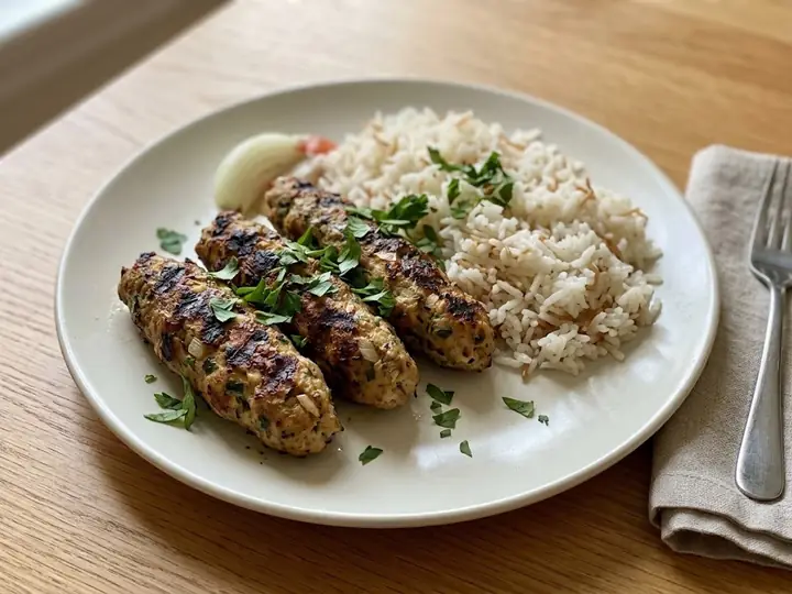 Egyptian-Style Chicken Kofta with Rice