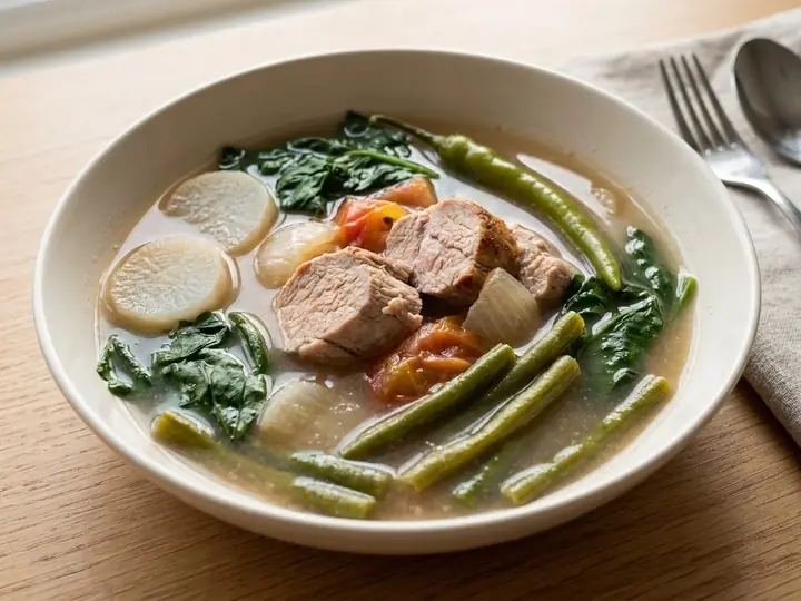 Filipino-Style Sinigang na Baboy (Sour Pork & Vegetable Soup)