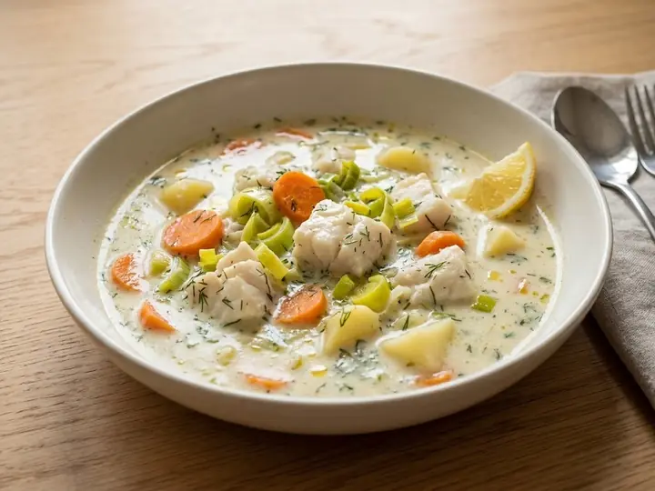 Norwegian-Style Creamy Fish Soup (Fiskesuppe)