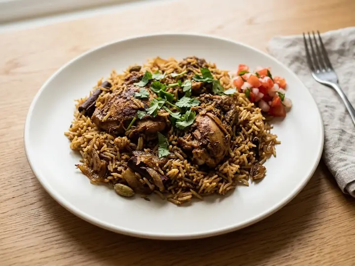 Kenyan-Style Chicken Pilau Rice with Whole Spices