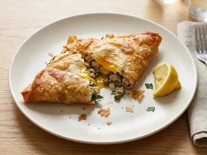 Tunisian-Style Brik Pastry with Tuna and Egg