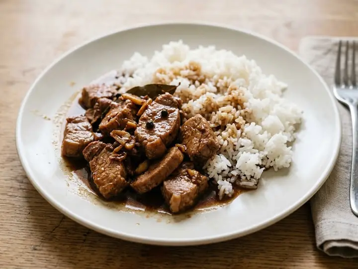 Filipino-Style Pork Adobo with Rice