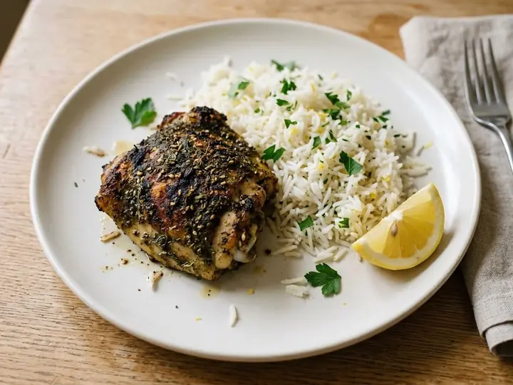 Za'atar Chicken with Lemon Rice