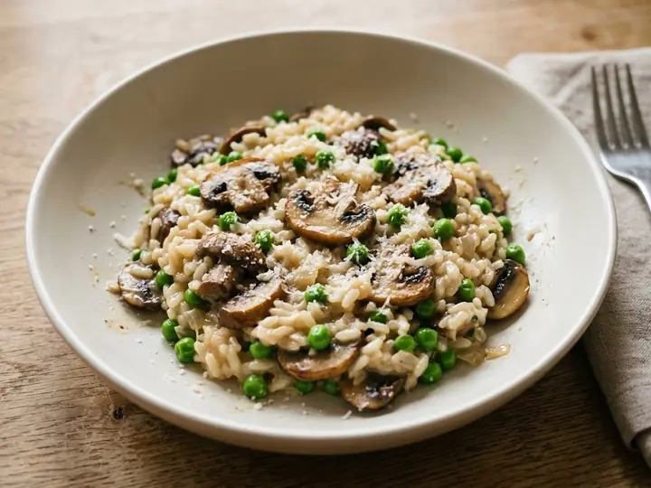 Mushroom & Pea Risotto